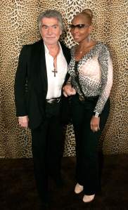 Roberto Cavalli and Mary J. Blige at Cavalli's Rodeo Drive store opening in 2005.