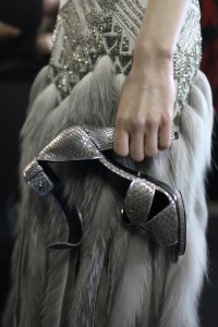 Backstage at Roberto Cavalli's fall 2014 show