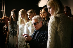 Backstage at the Roberto Cavalli Spring 2013 show