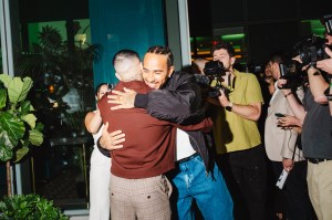 Rauw Alejandro and Lewis Hamilton