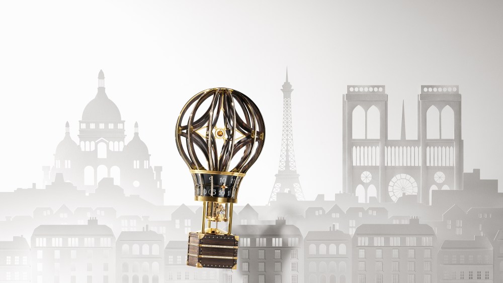 Louis Vuitton's Montgolfière Aéro clock taps into the French luxury brand's passion for travel and knack for flights of fancy.