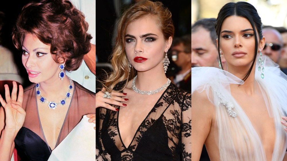 Sophia Loren, Cara Delevingne and Kendall Jenner at Cannes Film Festival, red carpet, Burberry, Schiaparelli