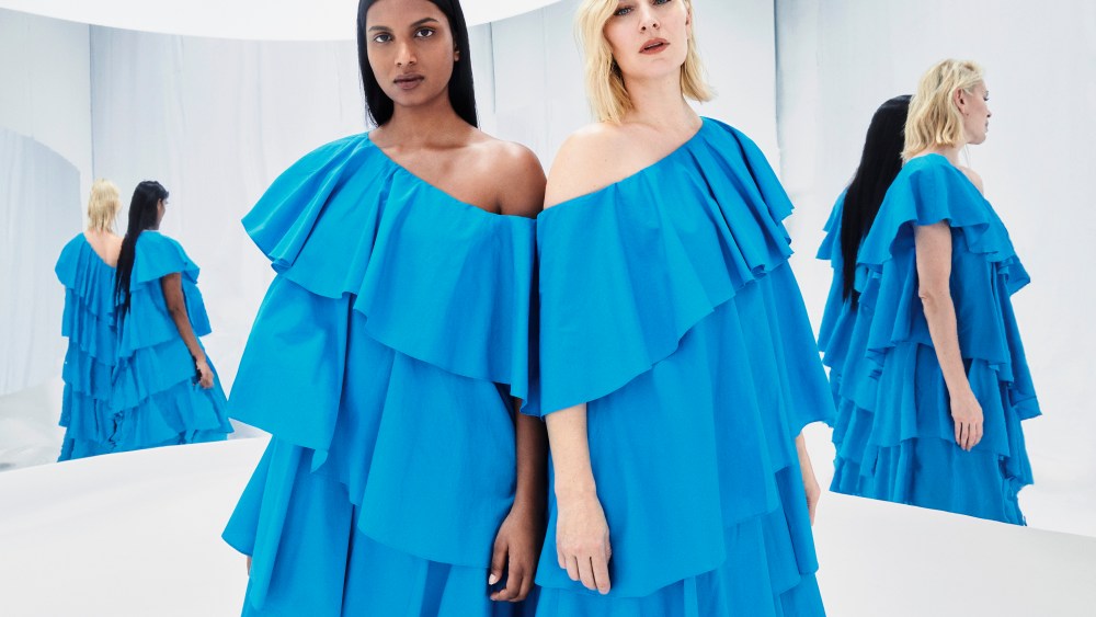 Looks from the Marina Rinaldi collection designed by Sara Battaglia