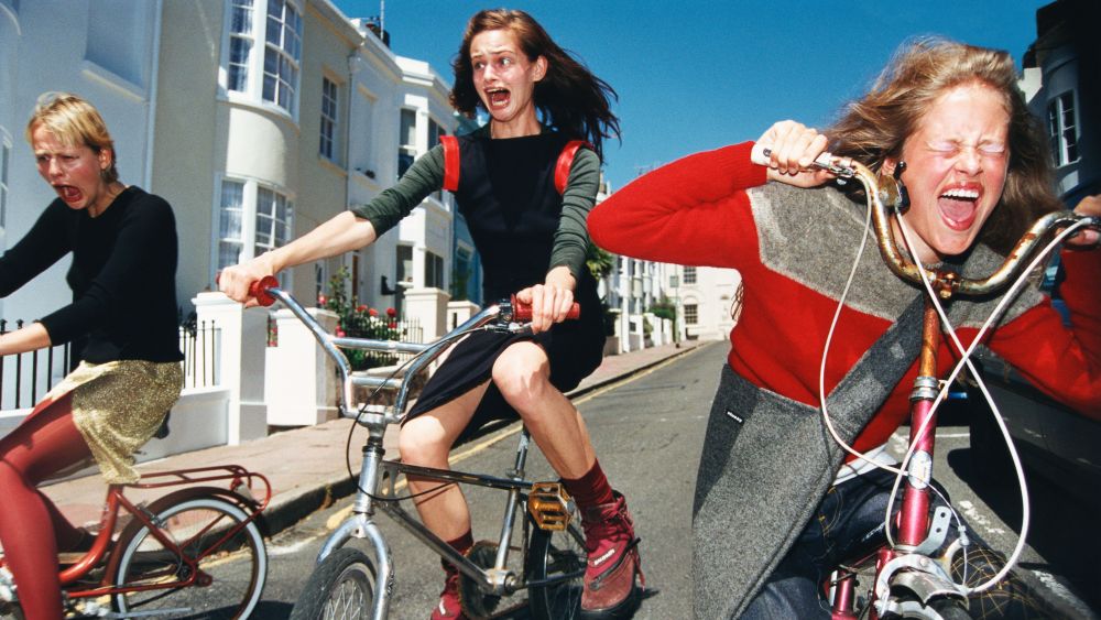 Elaine Constantine's "Girls on Bikes."