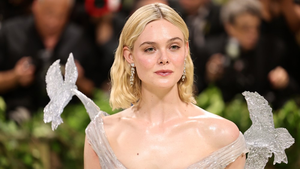 Elle Fanning at the 2024 Met Gala: "Sleeping Beauties: Reawakening Fashion" on May 6 in New York, Balmain, Cartier, red carpet, Vogue
