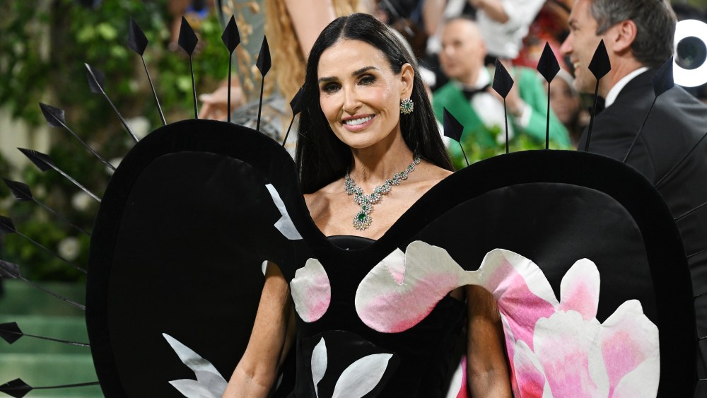 Demi Moore at the 2024 Met Gala: "Sleeping Beauties: Reawakening Fashion" held at The Metropolitan Museum of Art on May 6, 2024 in New York City.