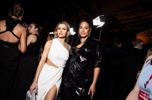 Elizabeth Sulcer and Ashley Graham at the The King's Trust gala held at Cipriani South Street on May 2, 2024 in New York, New York.