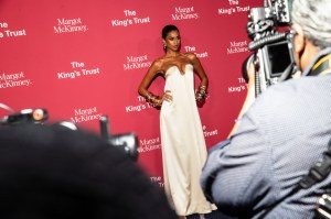 Imaan Hammam at the The King's Trust gala held at Cipriani South Street on May 2, 2024 in New York, New York.