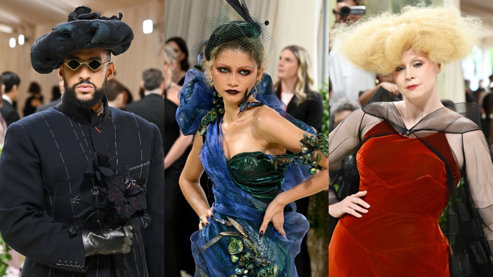 Bad Bunny, Zendaya and Gwendoline Christie at the 2024 Met Gala: "Sleeping Beauties: Reawakening Fashion" on May 6 in New York, red carpet, Vogue, Maison Margiela, John Galliano