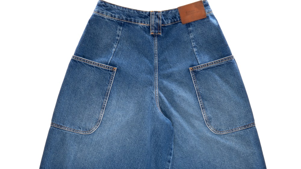 Telfar Denim baggy blue jean.