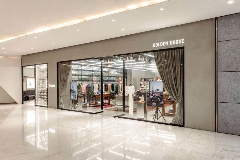 The Golden Goose store in Bangkok housing the first Younique café.