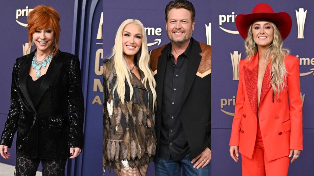 Reba McEntire, Gwen Stefani and Blake Shelton, and Lainey Wilson at the 59th Academy of Country Music Awards from Ford Center at The Star on May 16, 2024 in Frisco, Texas.