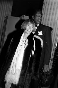 Anna Wintour and André Leon Talley  attend an event at the Metropolitan Museum of Art in New York City on January 11, 1988.