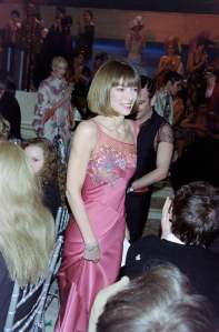 Anna Wintour  attends a Council of Fashion Designers of America event at JP Morgan Atrium in New York City on February 9, 1998.