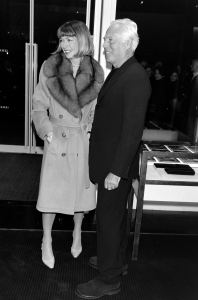 Anna Wintour and Giorgio Armani attend a book party for "Sophia Lopren's Recipes and Memories" at the flagship Armani store in New York City on February 3, 1999.