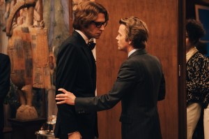 Arnaud Valois as Yves Saint Laurent, Alex Lutz as Pierre Bergé