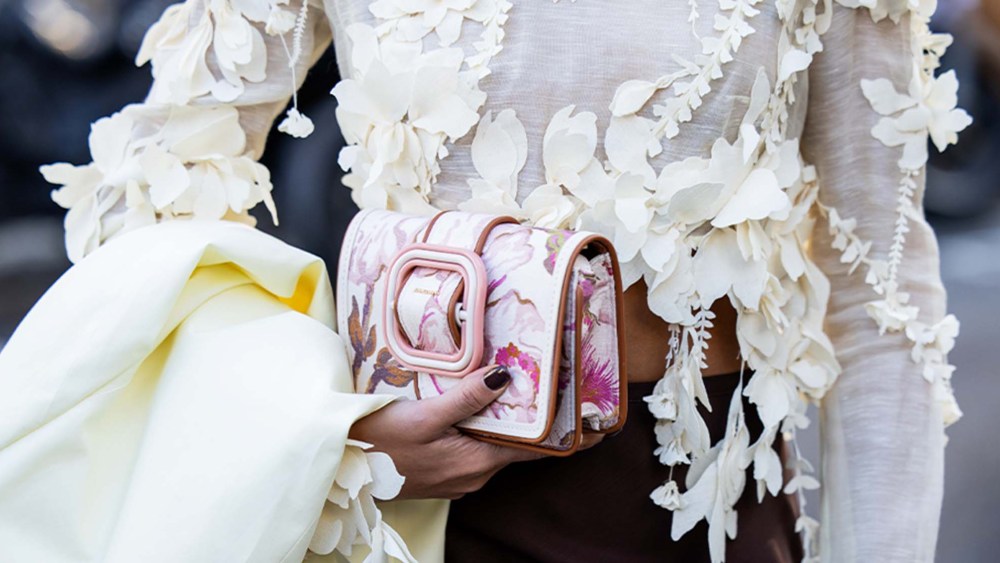 Handbag on white background