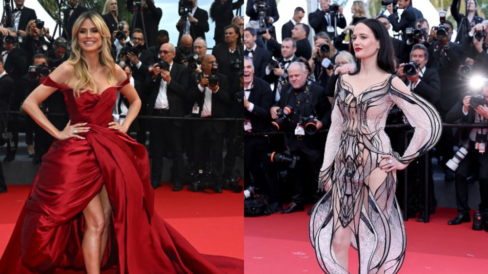 Heidi Klum and Eva Green at the 77th Cannes Film Festival held at the Palais des Festivals on May 15, 2024, in Cannes, France, worst dressed