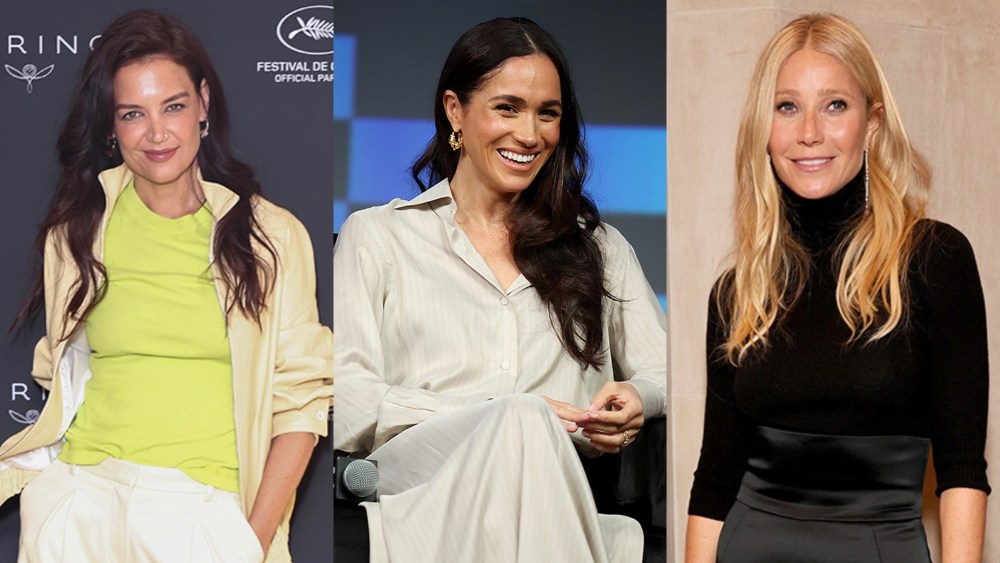 quiet luxury celebrity style trends examples, Katie Holmes, Meghan Markle, Gwyneth Paltrow