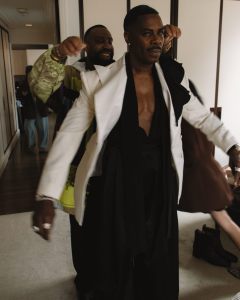 Colman Domingo gets ready for the Met Ball 2024.