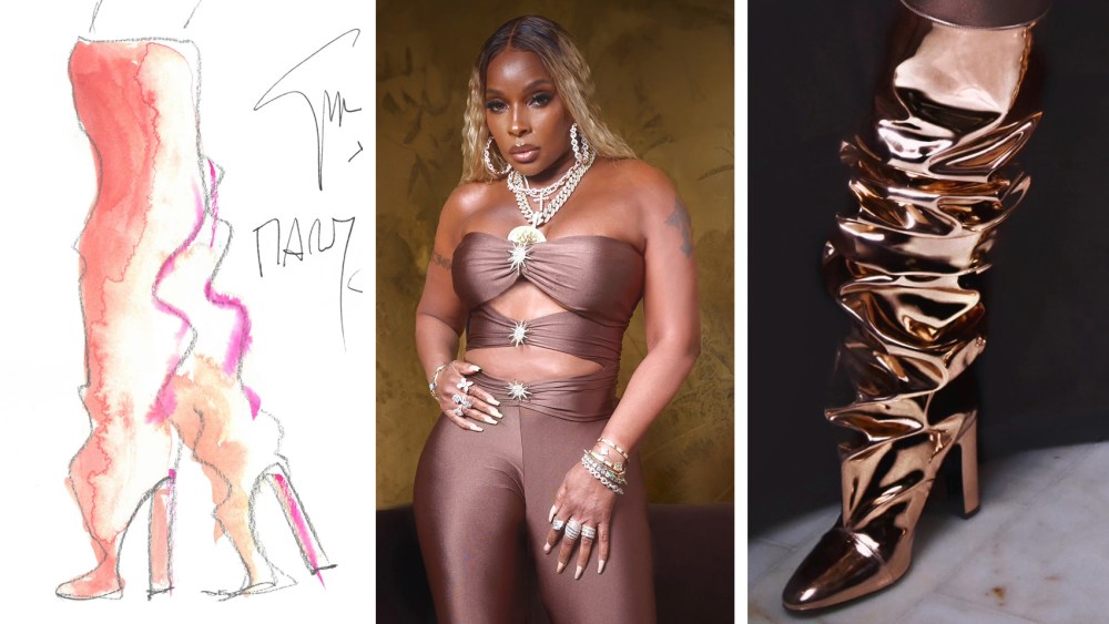 A sketch for the new Mary J. Blige boot for Giuseppe Zanotti, sketch, shoes, boots