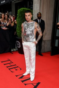 Rauw Alejandro at The Mark Hotel before the 2024 Met Gala