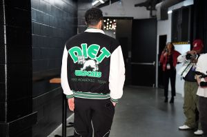 Jayson Tatum #0 of the Boston Celtics arrives to the arena before the game against the Utah Jazz on January 5, 2024 at the TD Garden in Boston, Massachusetts.