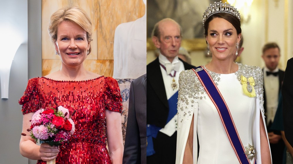 queen mathilde of belgium, kate middleton, jenny packham