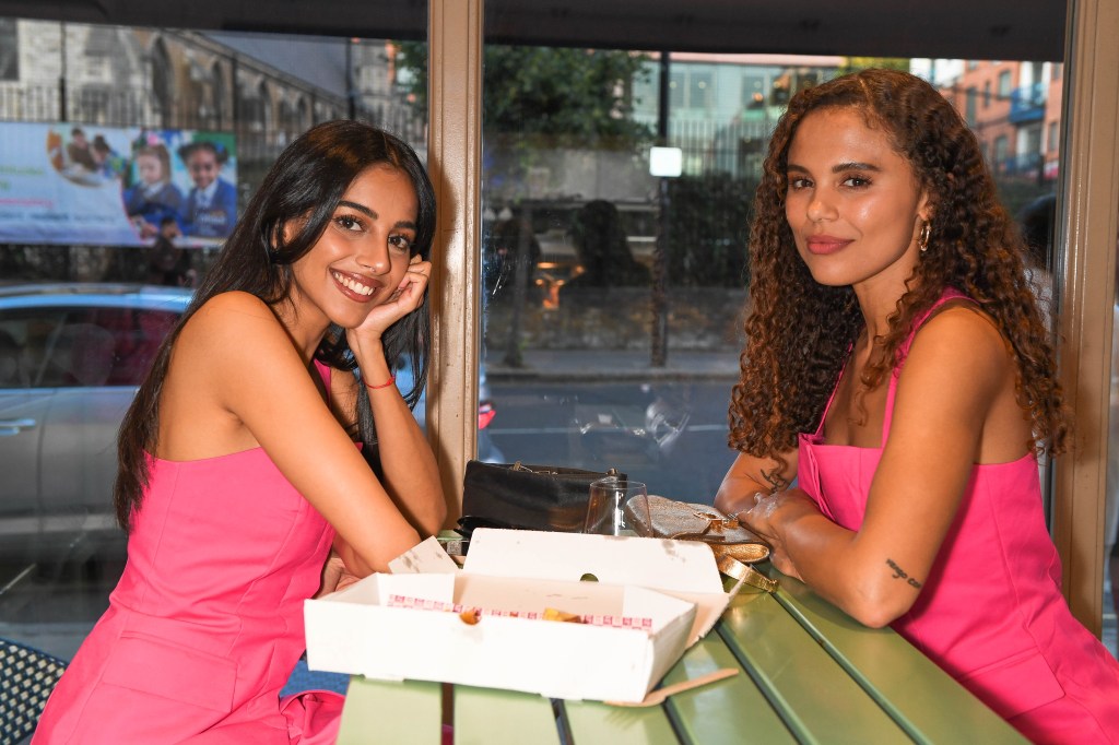 Banita Sandhu and Jessica Plummer attend the Urbanic launch party at the SeaShell of Lisson Grove