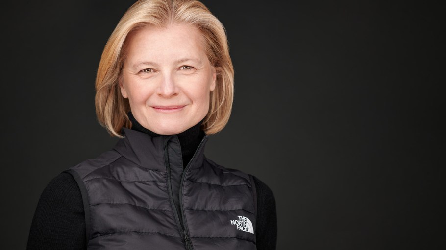 Caroline Brown in North Face vest.