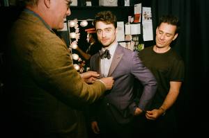Daniel Radcliffe dressed for the Tony's with designer Todd Synder and stylist Sam Spector.