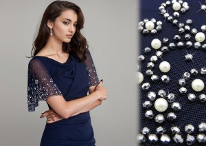 Beads and pearls are perfect with a scalloped edge.