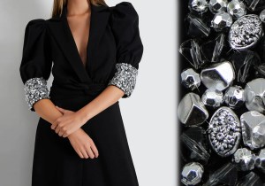 A rich look with chunky and irregularly shaped beads.