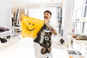 Adrian Appiolaza at a preview of the Moschino Men’s Spring 2025 collection.