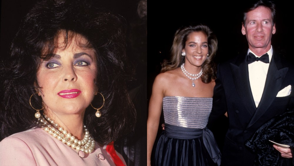 Elizabeth Taylor in 1992; Kelly and Calvin Klein in 1989, most expensive, pearls, necklace, jewelry, Cartier