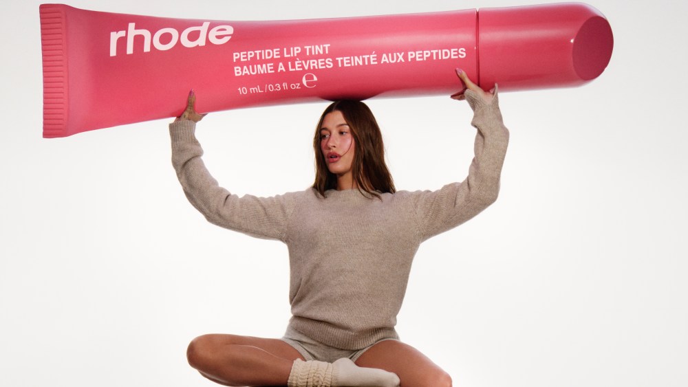 Hailey Bieber for Rhode's new lip treatment campaign