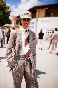 Street style at Milan Men’s Fashion Week Spring 2025.