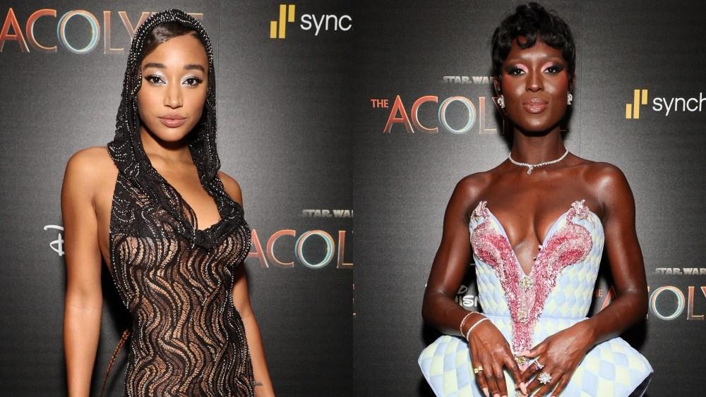 amandla stenberg, jodie turner-smith, the acolyte, the acolyte movie premiere nyc, celebrity style, star wars disney+, fashion,