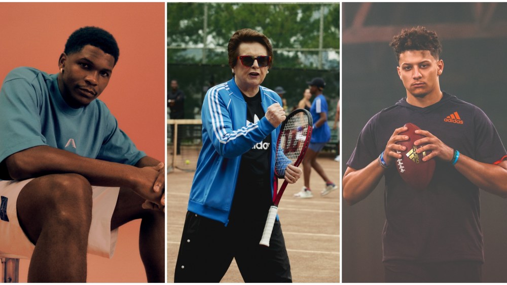 Adidas partners Anthony Edwards, Billie Jean King and Patrick Mahomes