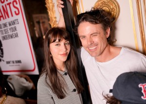 Caylee Cowan and Casey Affleck at the AWGE Spring 2025 ready-to-wear show