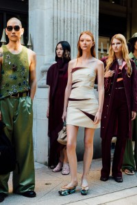 Backstage at the Kenzo Spring 2025 Ready-To-Wear Show at Paris Fashion Week