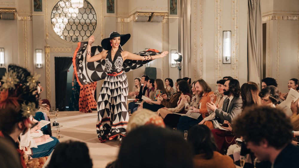 A Chloé runway scene in “Becoming Karl Lagerfeld”