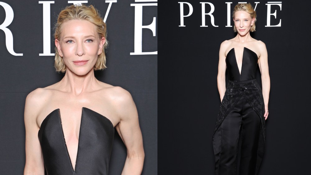 Cate Blanchett at the Giorgio Armani Prive fall 2024 couture show as part of Paris Fashion Week on June 25 in Paris.