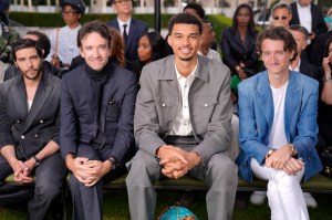 Tahar Rahim, Antoine Arnault, Victor Wembanyama and Frédéric Arnault