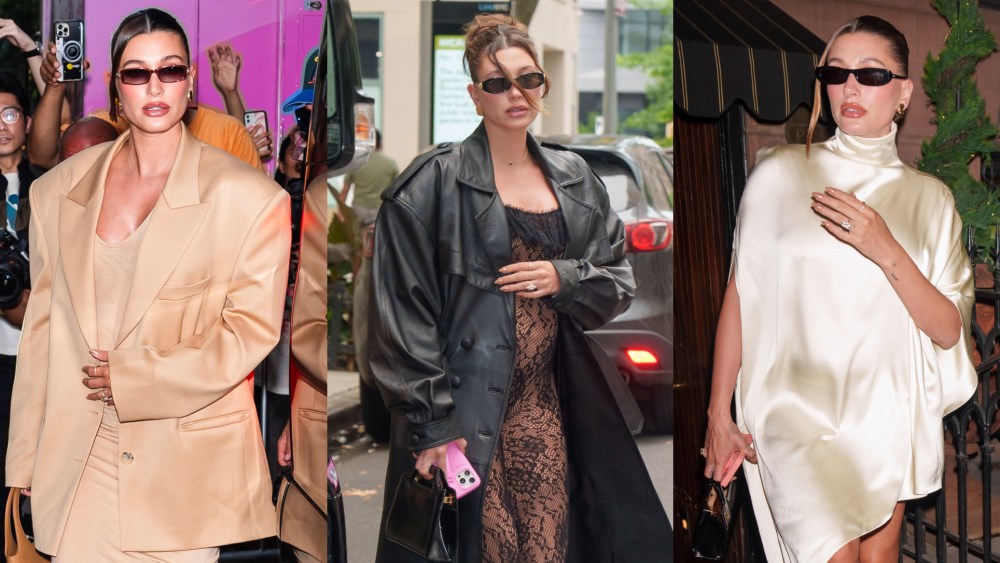 NEW YORK, NEW YORK - JUNE 23: Hailey Bieber is seen on June 23, 2024 in New York City. (Photo by Gotham/GC Images)