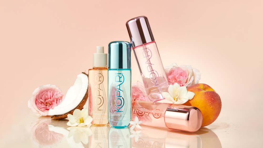Kopari hair and body fragrance mists.