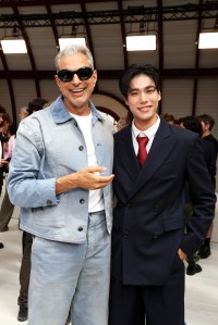 Jeff Goldblum and Phuwin Tangsakyuen at the Loewe Spring 2025 Men’s show