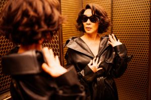 A look at Michelle Yeoh getting ready for the the Balenciaga show in Paris, France.