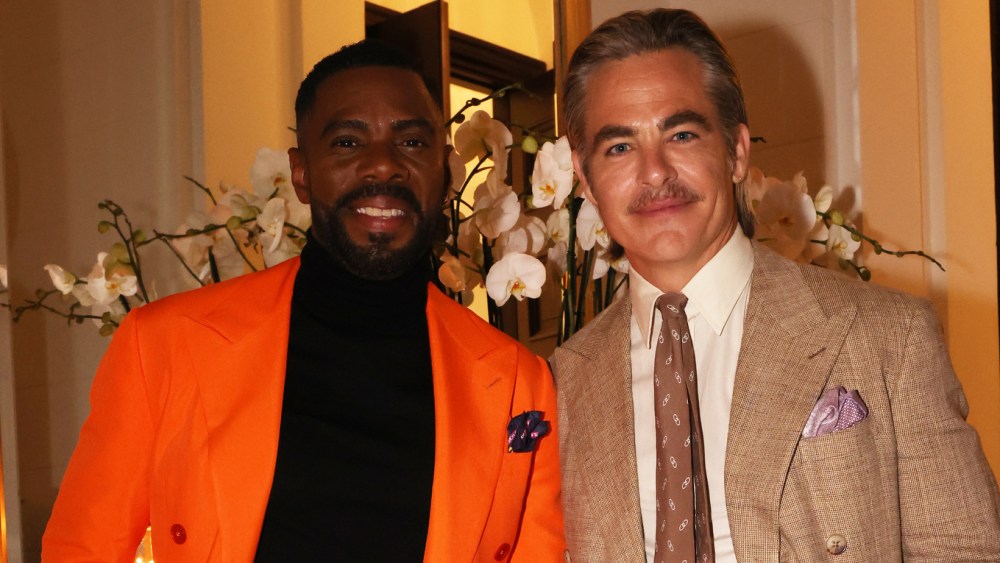 Colman Domingo and Chris Pine at the Ralph Lauren x Esquire dinner during Milan Fashion Week