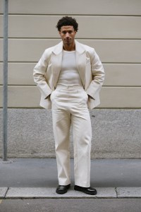 Street style at Milan Fashion Week Men's Spring 2025.